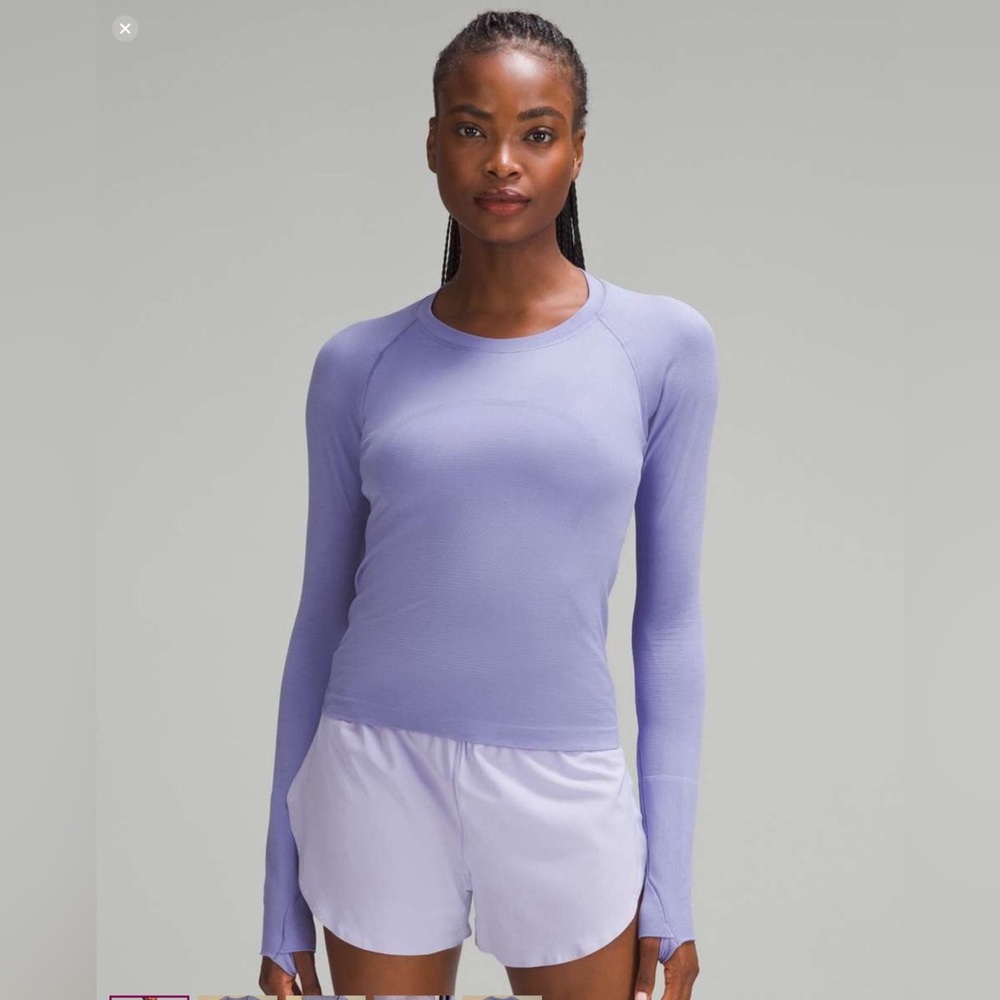 🌼Lululemon Swiftly Tech Long-Sleeve Shirt 2.0 Dark Lavender Size 8